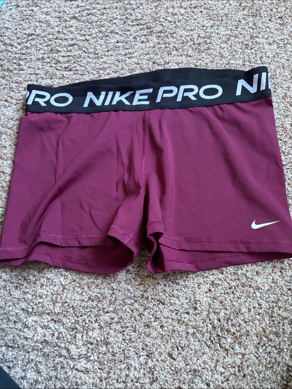 Nike Pro Women's Burgundy Performance Shorts
